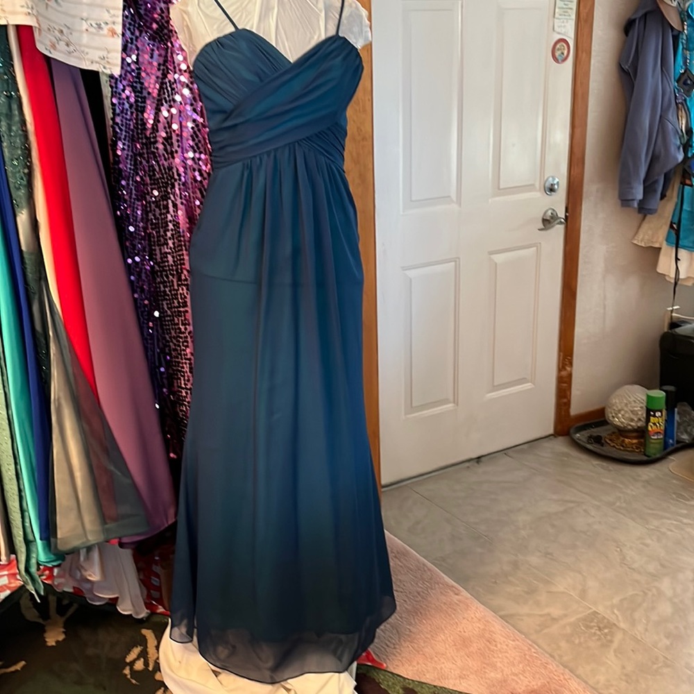 Blue/green Goddess Gown